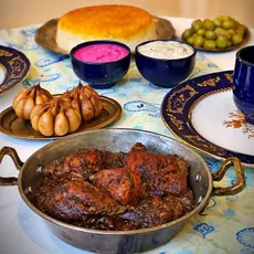 مواد مرغ ترش مازنی ویژه ناب (سبزی معطر،رب انار،گردو) 250 گرمی